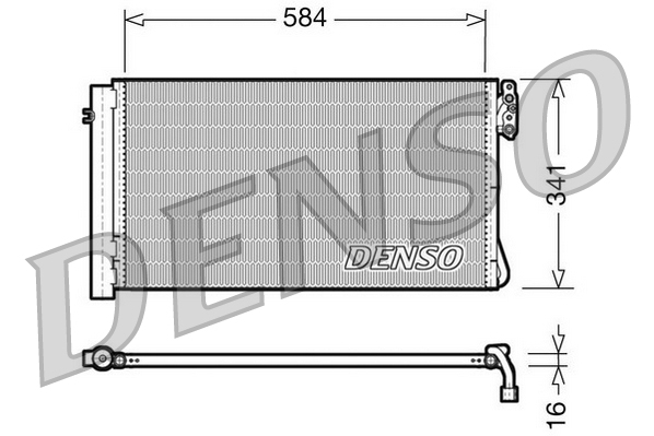 Condensator, climatizare DCN05012 DENSO - Radiator clima Condensator, climatizare DCN05012 DENSO - Radiator clima