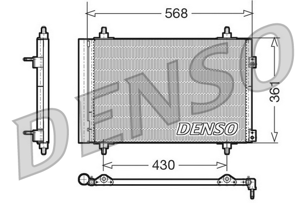Condensator, climatizare DCN07008 DENSO - Radiator clima Condensator, climatizare DCN07008 DENSO - Radiator clima