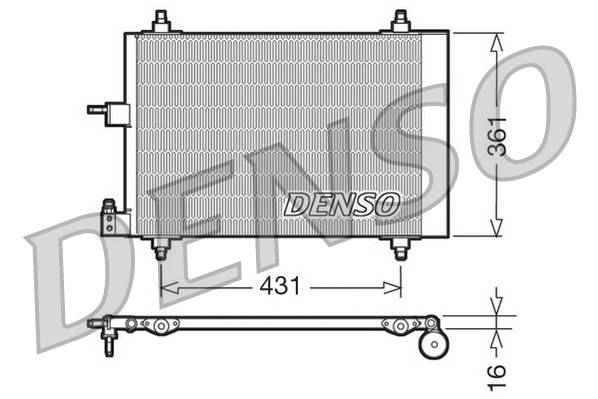 Condensator, climatizare DCN07009 DENSO - Radiator clima Condensator, climatizare DCN07009 DENSO - Radiator clima