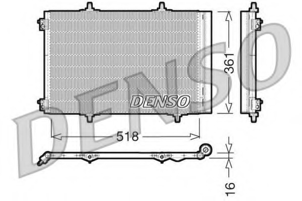 Condensator, climatizare DCN07013 DENSO - Radiator clima Condensator, climatizare DCN07013 DENSO - Radiator clima
