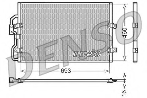 Condensator, climatizare DCN07040 DENSO - Radiator clima Condensator, climatizare DCN07040 DENSO - Radiator clima