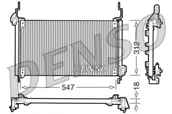Condensator, climatizare DCN09015 DENSO - Radiator clima Condensator, climatizare DCN09015 DENSO - Radiator clima