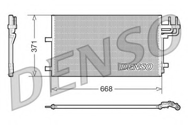 Condensator, climatizare DCN10007 DENSO - Radiator clima Condensator, climatizare DCN10007 DENSO - Radiator clima