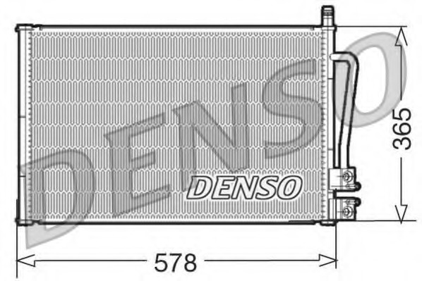 Condensator, climatizare DCN10008 DENSO - Radiator clima