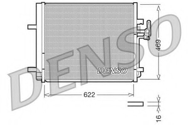 Condensator, climatizare DCN10016 DENSO - Radiator clima Condensator, climatizare DCN10016 DENSO - Radiator clima