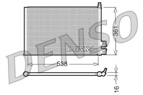Condensator, climatizare DCN10021 DENSO - Radiator clima