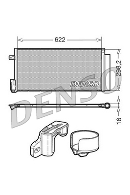 Condensator, climatizare DCN13110 DENSO - Radiator clima