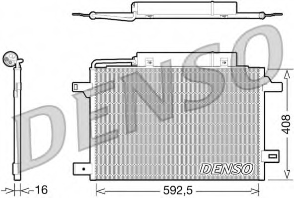 Condensator, climatizare DCN17003 DENSO - Radiator clima Condensator, climatizare DCN17003 DENSO - Radiator clima