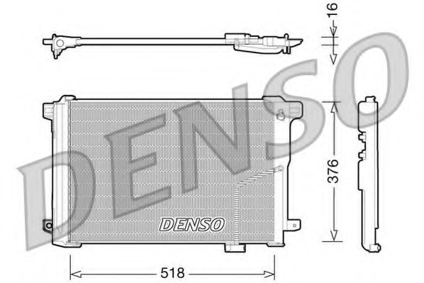 Condensator, climatizare DCN17005 DENSO - Radiator clima Condensator, climatizare DCN17005 DENSO - Radiator clima
