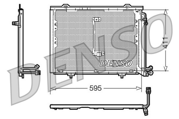 Condensator, climatizare DCN17013 DENSO - Radiator clima