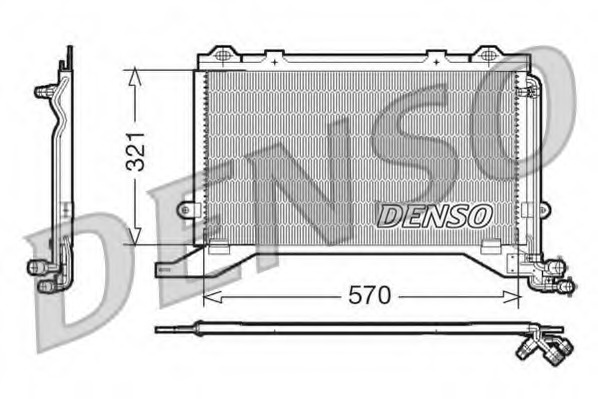 Condensator, climatizare DCN17020 DENSO - Radiator clima Condensator, climatizare DCN17020 DENSO - Radiator clima