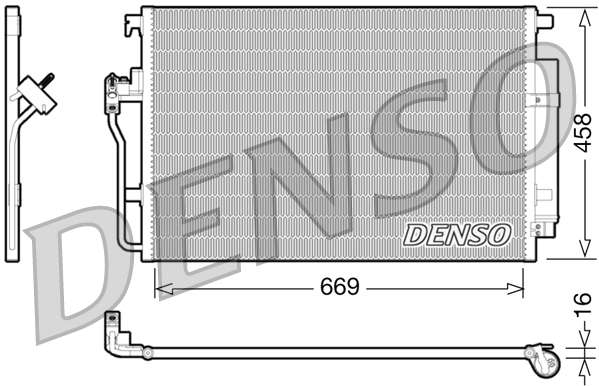 Condensator, climatizare DCN17056 DENSO - Radiator clima Condensator, climatizare DCN17056 DENSO - Radiator clima