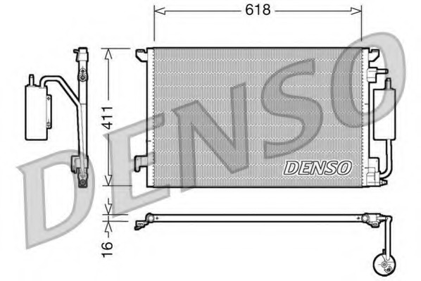 Condensator, climatizare DCN20028 DENSO - Radiator clima Condensator, climatizare DCN20028 DENSO - Radiator clima