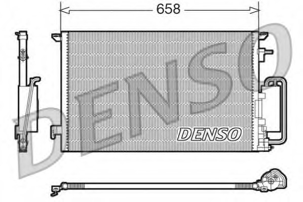Condensator, climatizare DCN20032 DENSO - Radiator clima Condensator, climatizare DCN20032 DENSO - Radiator clima