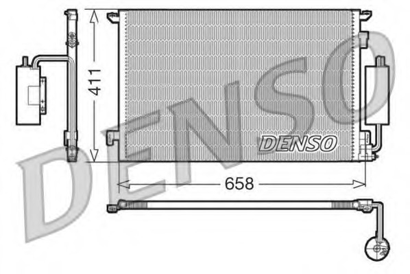 Condensator, climatizare DCN20034 DENSO - Radiator clima Condensator, climatizare DCN20034 DENSO - Radiator clima