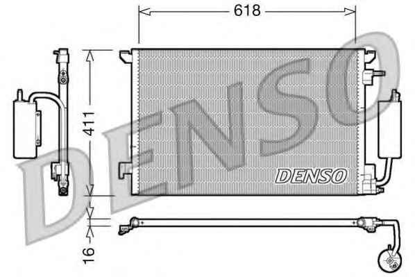 Condensator, climatizare DCN20035 DENSO - Radiator clima Condensator, climatizare DCN20035 DENSO - Radiator clima