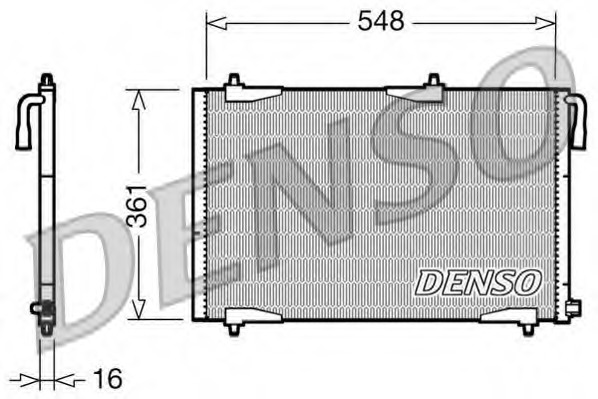 Condensator, climatizare DCN21002 DENSO - Radiator clima Condensator, climatizare DCN21002 DENSO - Radiator clima