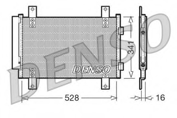 Condensator, climatizare DCN21007 DENSO - Radiator clima