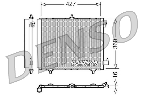 Condensator, climatizare DCN21009 DENSO - Radiator clima Condensator, climatizare DCN21009 DENSO - Radiator clima