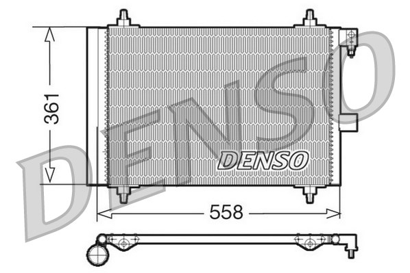 Condensator, climatizare DCN21025 DENSO - Radiator clima Condensator, climatizare DCN21025 DENSO - Radiator clima