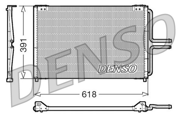 Condensator, climatizare DCN23020 DENSO - Radiator clima
