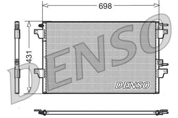 Condensator, climatizare DCN23022 DENSO - Radiator clima