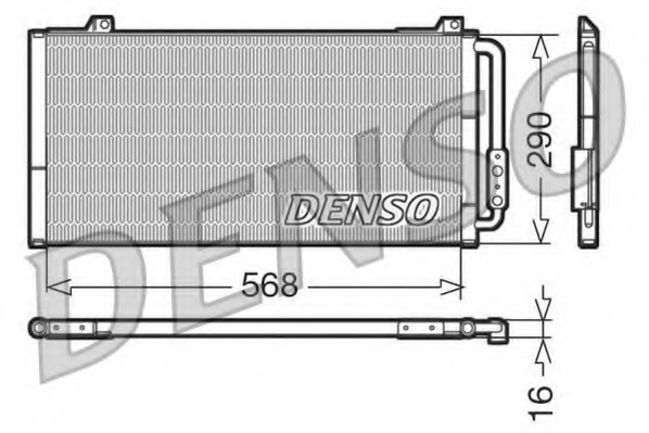 Condensator, climatizare DCN24001 DENSO - Radiator clima