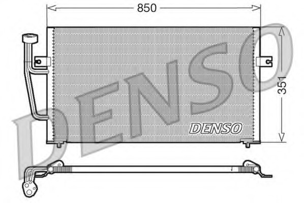 Condensator, climatizare DCN33007 DENSO - Radiator clima