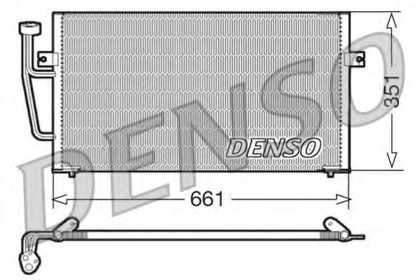 Condensator, climatizare DCN33008 DENSO - Radiator clima