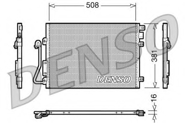 Condensator, climatizare DCN37001 DENSO - Radiator clima