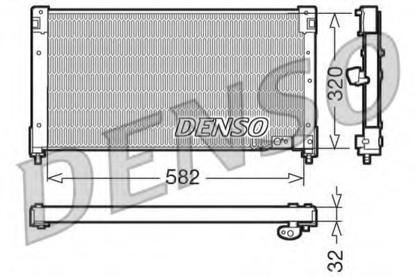 Condensator, climatizare DCN40001 DENSO - Radiator clima