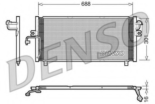 Condensator, climatizare DCN46004 DENSO - Radiator clima