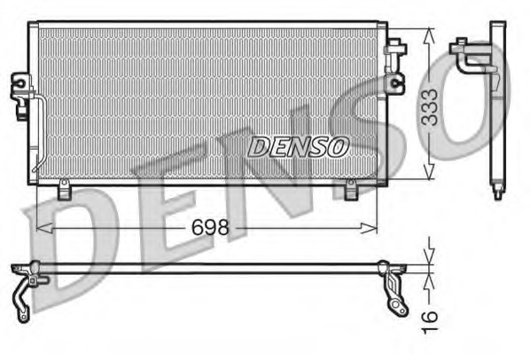 Condensator, climatizare DCN46010 DENSO - Radiator clima