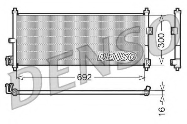Condensator, climatizare DCN46011 DENSO - Radiator clima
