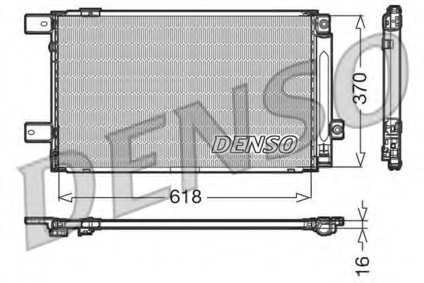 Condensator, climatizare DCN50005 DENSO - Radiator clima
