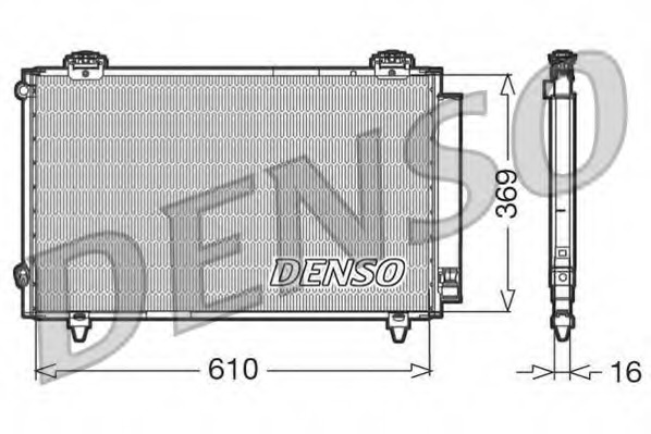 Condensator, climatizare DCN50008 DENSO - Radiator clima