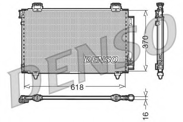 Condensator, climatizare DCN50009 DENSO - Radiator clima