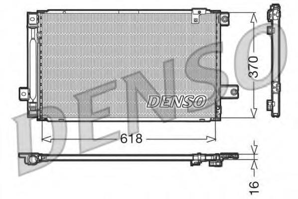 Condensator, climatizare DCN50013 DENSO - Radiator clima