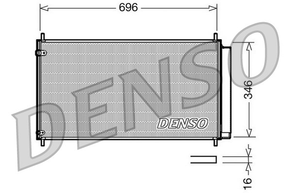 Condensator, climatizare DCN50022 DENSO - Radiator clima