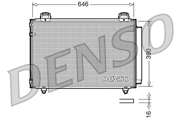 Condensator, climatizare DCN50024 DENSO - Radiator clima
