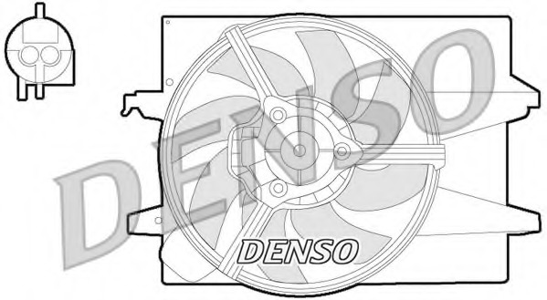 Ventilator, radiator DER10004 DENSO - Gmv (electroventilator )