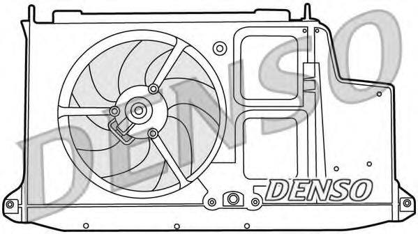 Ventilator, radiator DER21012 DENSO - Gmv (electroventilator )