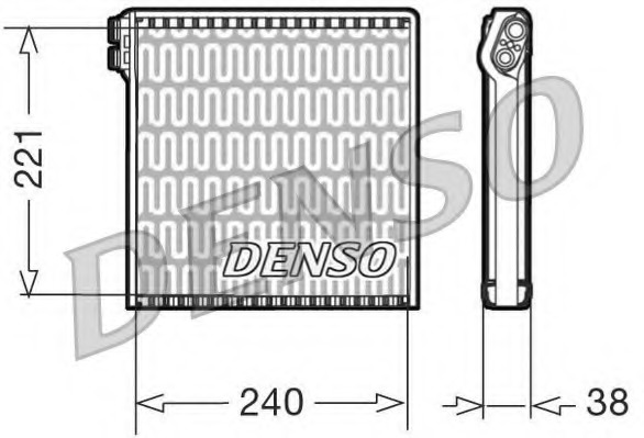 evaporator,aer conditionat DEV09102 DENSO - Vaporizator