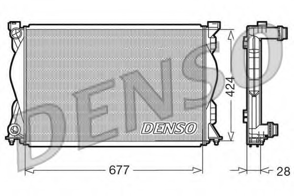 Radiator, racire motor DRM02036 DENSO - Radiator apa/piese Radiator, racire motor DRM02036 DENSO - Radiator apa/piese