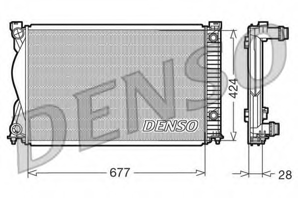 Radiator, racire motor DRM02037 DENSO - Radiator apa/piese Radiator, racire motor DRM02037 DENSO - Radiator apa/piese