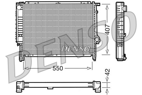 Radiator, racire motor DRM05039 DENSO - Radiator apa/piese Radiator, racire motor DRM05039 DENSO - Radiator apa/piese