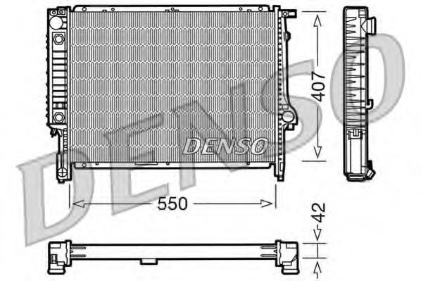Radiator, racire motor DRM05040 DENSO - Radiator apa/piese Radiator, racire motor DRM05040 DENSO - Radiator apa/piese