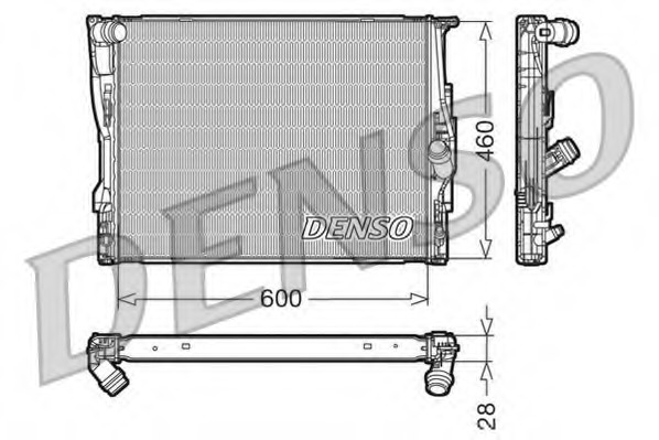 Radiator, racire motor DRM05110 DENSO - Radiator apa/piese Radiator, racire motor DRM05110 DENSO - Radiator apa/piese
