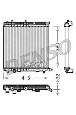 Radiator, racire motor DRM07010 DENSO - Radiator apa/piese Radiator, racire motor DRM07010 DENSO - Radiator apa/piese