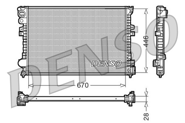 Radiator, racire motor DRM07050 DENSO - Radiator apa/piese Radiator, racire motor DRM07050 DENSO - Radiator apa/piese